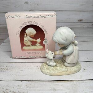 Precious‎ Moments Feed My Sheep 1987 PM-871 Collectible Figure Home Decor